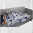 thumbnail image 6 of Indigo Soft Flannel Fleece Throw Blanket, Abstract Grunge Watercolored Hand Drawn Image Shadow Tree Leaves, Cozy Plush for Indoor and Outdoor Use, 60" x 80", Dark Blue Purple, by Ambesonne, 6 of 6