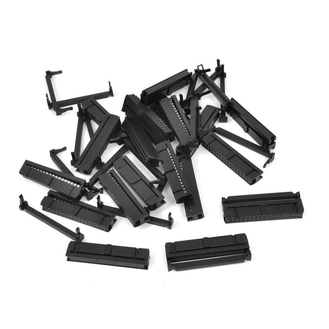 Conector hembra IDC FC de 20 piezas, 2.54 mm de paso, 2 x 17 pines, 34 pines, color negro