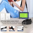 thumbnail image 3 of Hoibon for KADYBE D106 / MEIZE D106 Android 14 Tablet Shockproof Case with Shoulder Strap Kiskctand Kids Friendly Case For VOZIZOV D106 Android 14 / FEONAL 10.1 inch 2024 Tablet - NavyGreen, 3 of 7