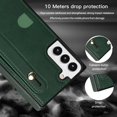 thumbnail image 2 of Case for Samsung Galaxy S21 FE (Not S21) with Card Slot Holder, Removable Adjustable Shoulder Strap Lanyard Crossbody Neck Purse Phone Case for Samsung Galaxy S21 FE KB Green, 2 of 18
