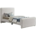 thumbnail image 2 of Pemberly Row Curved Headboard and Footboard Rich Cream Boucle Fabric Twin Bed, 2 of 10