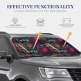 thumbnail image 4 of Xecao Mandala Colorful for Foldable Car Sun Shades (2-Pack) offer sun protection with an easy-fold design for convenient windshield shading., 4 of 7