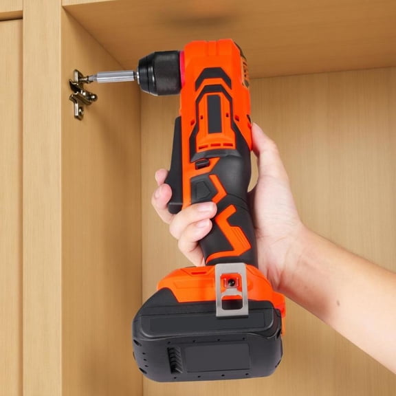 90 Degree Cordless Right Angle Drill, 3/8 Inch Chuck, Brushless Motor, Led Light, 45 N·M Torque