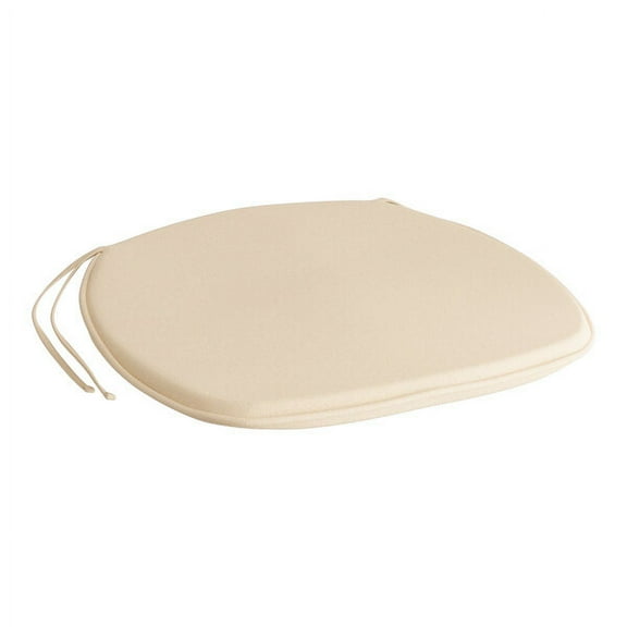 Canvas Tie Back Cross Back Chair and Bar Stool Seat Cushion in Beige Linen