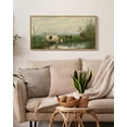 thumbnail image 3 of Drsoum Vintage Landscape Wall Art Cow Farm Dairy Cattle Classic Wall Prints Classic Retro Farmhouse Rustic Decorations for Living Room Bedroom 8x16in Natural Framed, 3 of 6