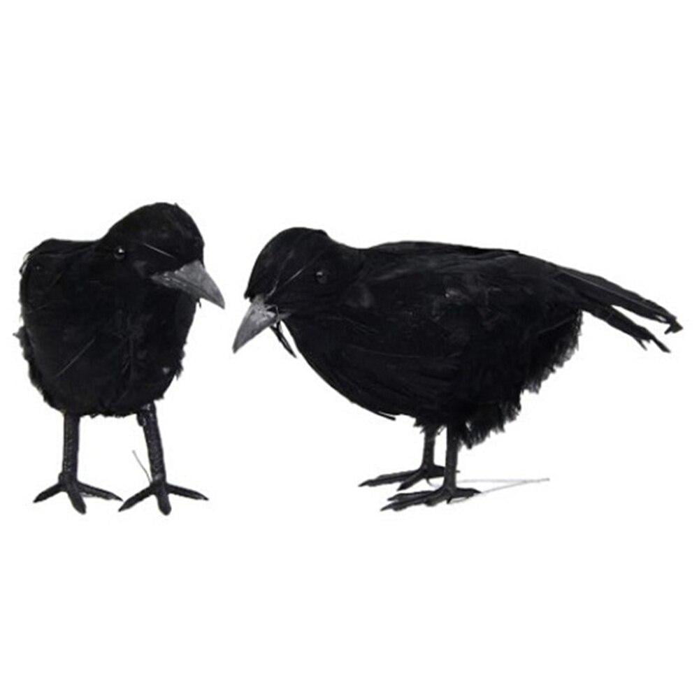 black simulation crow toy plastic & furs crow model doll gift about 30cm