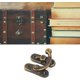thumbnail image 3 of 12 piezas de pestillo antiguo con gancho de pestillo izquierdo/derecho, pestillo de cuerno con pestillo de tornillo, bolsa D, 3 of 5