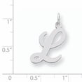 thumbnail image 2 of 925 Sterling Silver Dainty Letter L Initiale Nom Monogramme Collier Pendentif Pendentif, 2 of 6