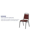 thumbnail image 2 of 4 Pk. HERCULES Series Trapezoidal Back Stacking Banquet Chair in Burgundy Vinyl - Silver Vein Frame, 2 of 9
