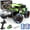 Green, variant on RC Cars 1:14 4WD High Speed Remote Control Truck 60+km/h Fast All Terrain Off Road RC Truck Toy Gifts for Kids Adults, 2 Batteries