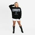 thumbnail image 3 of Women's Gameday Couture Black Dallas Cowboys Oversized Level Up Black Label Premium Fleece Sweatshirt, 3 of 4