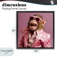 thumbnail image 4 of Stupell Industries Eclectic Hipster Monkey in Suit Black Floating Frame Canvas Art, 25 x 25, by Roozbeh, 4 of 8