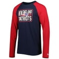 thumbnail image 2 of Men's New Era Navy New England Patriots Current Raglan Long Sleeve T-Shirt, 2 of 3