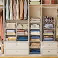 thumbnail image 2 of Huxidaja 6-Tier Stackable Closet Organizers, Foldable Iron Mesh Baskets for Clothes Storage, White, 2 of 8