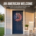 thumbnail image 6 of 22 Inch 4th of July Patriotic Wreath, Red White Blue Front Door Wreath for Independence Day Memorial Day Indoor Outdoor Decor, 6 of 6