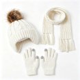 thumbnail image 6 of Little/Big Kids Winter Casual Hat Toddler Scarf and Glove Set with Knit Winter Hat, 6 of 6