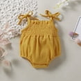 thumbnail image 2 of NOLDARES Baby Boy Girl Bubble Romper Organic Cotton Infant Summer Oversized Toddler T-Shirt Bodysuit Short Sleeve(Yellow,9-12 Months), 2 of 7
