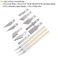 thumbnail image 4 of Uxcell 13 Pack Art Craft Knife Set, 3 Pack Hobby Exacto Knife & 10 Pack Spare Blades with Plastic Box White, 4 of 6