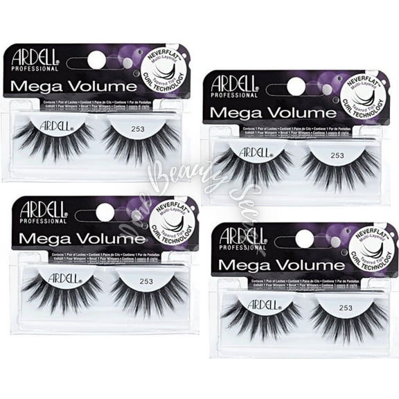 Ardell - 1 Pair - 3D Mega Volume #253 x 4