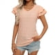 thumbnail image 4 of Camiseta de Verano para Mujer, con Cuello en V, Volantes y Mangas , Color Naranja, Talla XXL, 4 of 10