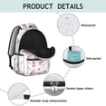 thumbnail image 4 of Pioneer Flower Floral Print Pattern Backpack for School, Cute School Bag with Adjustable Shoulder Straps and Padded Back, 15.3"x11"x7.1", 4 of 5