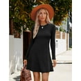 thumbnail image 4 of ZANKLEY Fall Dresses for Women 2025 Long Sleeve Crew Neck Sweater Dress, 4 of 11