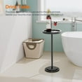 thumbnail image 5 of Small Round Side Table, Drink Table, Coffee Martini Table with Pedestal Accent for Small Spaces in Living Room, Bedroom, Sofa Couch, Black BB168BZ01, 5 of 9