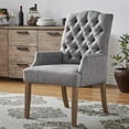 thumbnail image 5 of iNSPIRE Q Benchwright Premium Tufted Linen Dining Arm Chair by  Artisan, 5 of 5