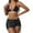 Black, variant on KIHOUT 2025 Women's 3 Piece Triangle Bikini Swimsuit with Sexy Cutout Cross String Cover Up Mini Skirt for Beach Pool Party