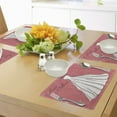 thumbnail image 4 of Ambesonne Pink Place Mats Set of 4, Wedding Bride Party, Standard Size, Coral Black and White, 4 of 6