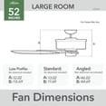 thumbnail image 3 of Ventilador de techo Hunter 53319 Newsome con cadena blanca de 132 cm, 3 of 8