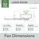 thumbnail image 3 of Ventilador de techo Hunter 53319 Newsome con cadena blanca de 132 cm, 3 of 8
