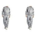 thumbnail image 3 of yingyy 1/2/3/5 Home Salon Spa Sauna Suit Running Exercise Fitness Sweat Jacket Reusable Washable PVC Sports Suits Silver M 2PCS, 3 of 6