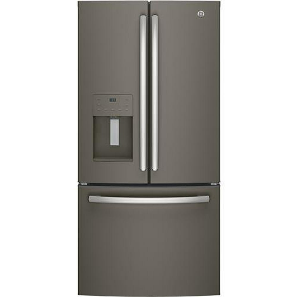 GE Slate GYE18JMLES 33"" Counter Depth French Door Refrigerator with 17
