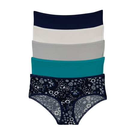 Felina | So Smooth Modal Hipster 5-Pack | Panty | Tagless (Bandana Blues  Small)