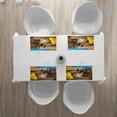 thumbnail image 3 of Ambesonne Pug Place Mats Set of 4, Puppy Photography on Bench, Standard Size, Pale Brown Yellow Blue, 3 of 4