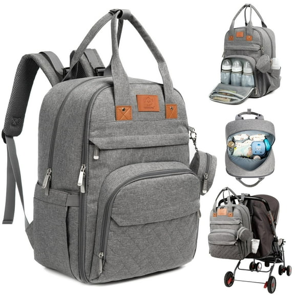 KeaBabies Mochila para pañales, bolsa de pañales para bebé, bolsas grandes para pañales para bebé, niña, bolsa de pañales para bebé con cambiador, alfombrilla para pañales, bolsa de bebé para niños, n