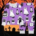 thumbnail image 4 of Tisuna Kids Halloween Pajamas Set For Girls Comfort Fit Cartoon Print Long Sleeve Crewneck Tops And Pants Sleepwear Toddler And Teens Children Everyday Sleep Wear Set Size 7-8 Years Purple, 4 of 5