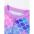 thumbnail image 6 of Usaibhir Girls Rash Guard Swimsuit Scales Print Shirt with Shorts for Sports Girls Swimsuits Size 3-10Y, 6 of 8