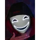 thumbnail image 3 of Máscaras de fiesta de Halloween de cara completa transparente, Cara de fantasma, payaso negro, bala sonriente, Pitch-dark, 3 of 4