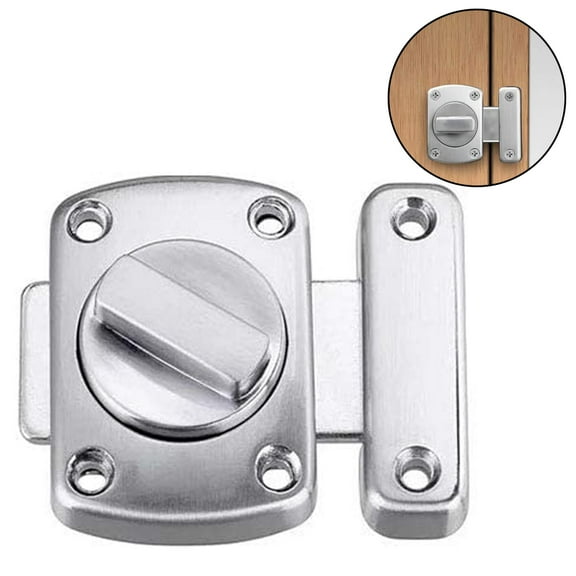 Door latch anti-theft device brushed stainless steel door lock for bathroom door cabinet door Applicable to various doors, small thickened zinc alloy door lock