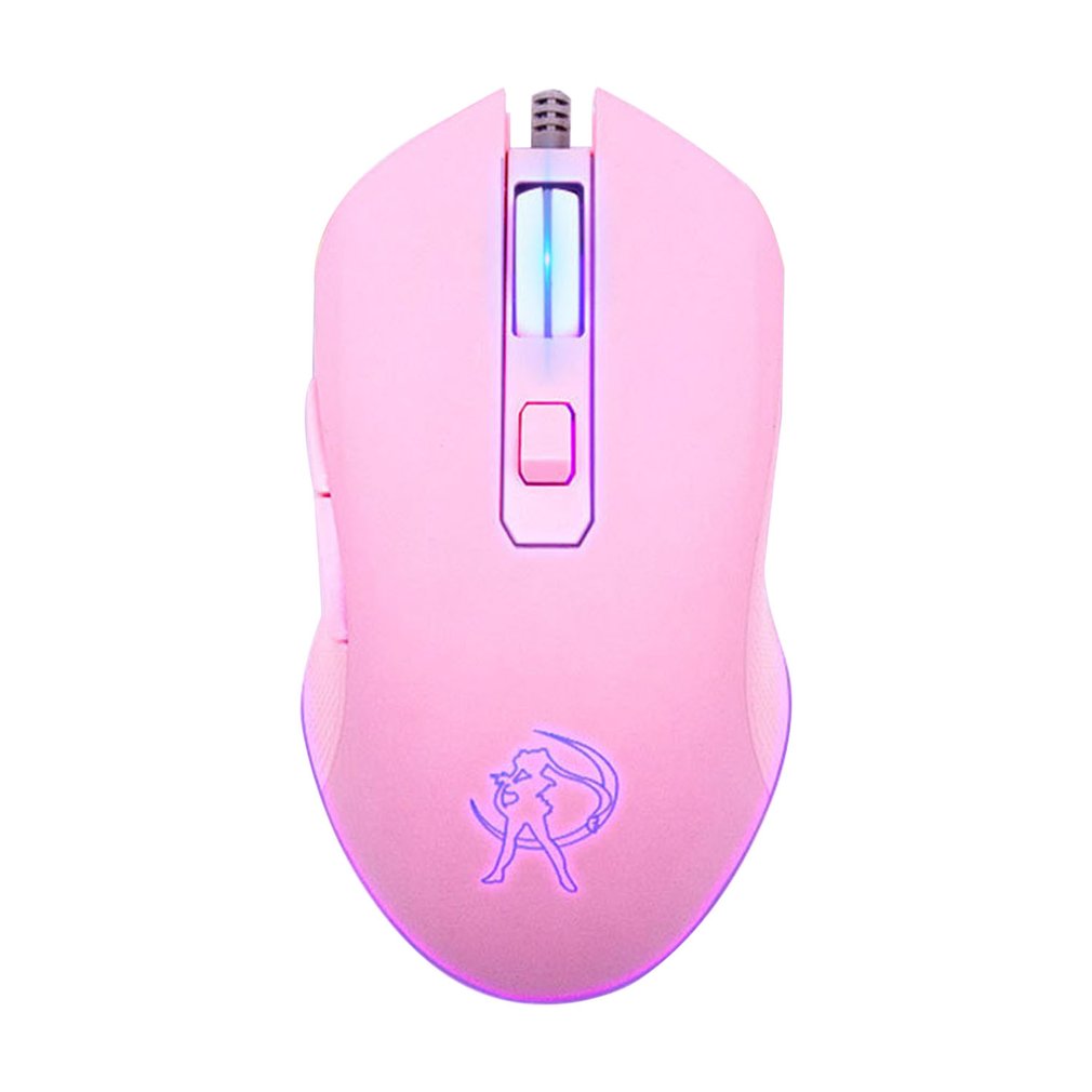 Newly Beautiful Girl Rechargeable Wireless Mouse Colorful LED Light ...