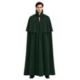 thumbnail image 4 of Halloween Hooded Robe Cloak, Men's Medieval Style Suede Cape Costume, Renaissance Inspired Dress Up Wrap for Masquerade Parties, Stage Shows and Themed Events, 4 of 4