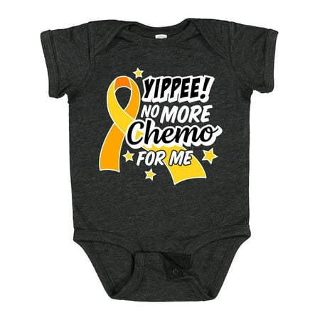 

Inktastic Chilhood Cancer Awareness Yippee No More Chemo for Me Gift Baby Boy or Baby Girl Bodysuit