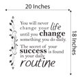 thumbnail image 4 of Family Success is Found in Daily Routine Lovely Quote Wall Decal Decoration Life Quotes Bedroom Office Wall Décor Life Quotes Lasts Years and Easily Removable - Size: 20 In(W) x 20 In(H), 4 of 5