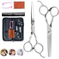 thumbnail image 1 of Juego de 6 tijeras de peluquería con tijeras de entresacar, kit profesional para salón y uso doméstico., 1 of 5