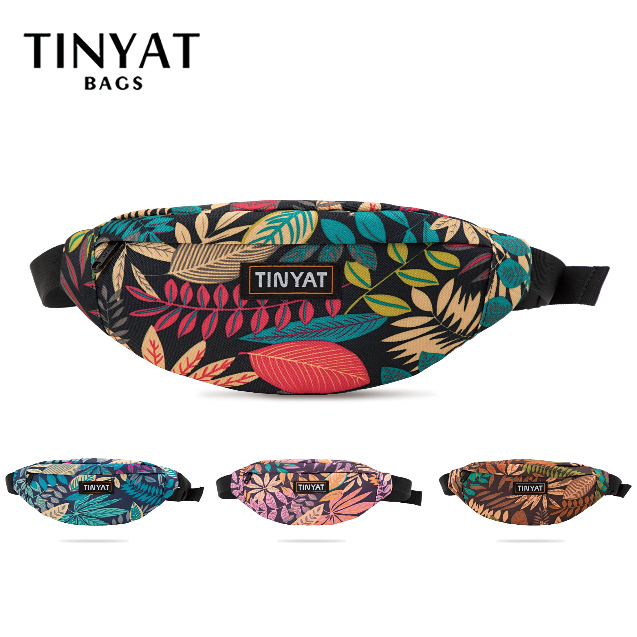 TINYAT Fanny Pack for Men Or Women, Canvas Water Proof Waist Bag for