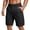 BR44_Black, variant on Cargo Shorts for Men Button Knee Length Bermuda Shorts Summer Workout Hiking Casual Short Pants Light Green XL