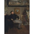 thumbnail image 2 of Degas, Edgar 15x18 White Modern Wood Framed Museum Art Print Titled - Portrait of James Tissot, 2 of 4