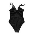 thumbnail image 5 of One Piece Swimsuit Tummy Control Bathing Suits for Women 2026 New Hot Mesh Swimsuit Mesh Hollow Solid Color Swimsuit Women, 5 of 5